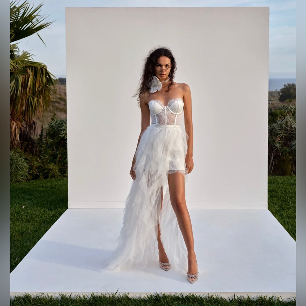 For Love & Lemons White Bustier Dress